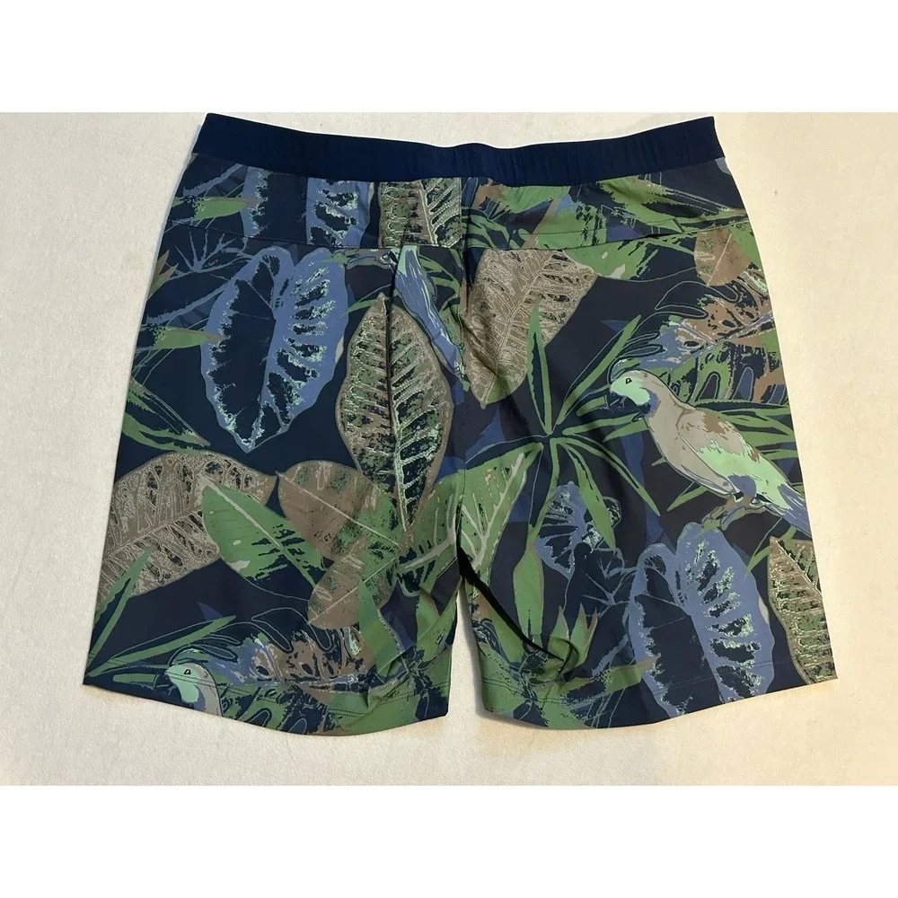 NWT‎ RHONE Barrier Swim Shorts XXL Tropical Floral Green Blue 8